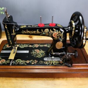 Antique 1902 Singer 48k "Ottoman Carnation Decals" Hand Sewing Machine